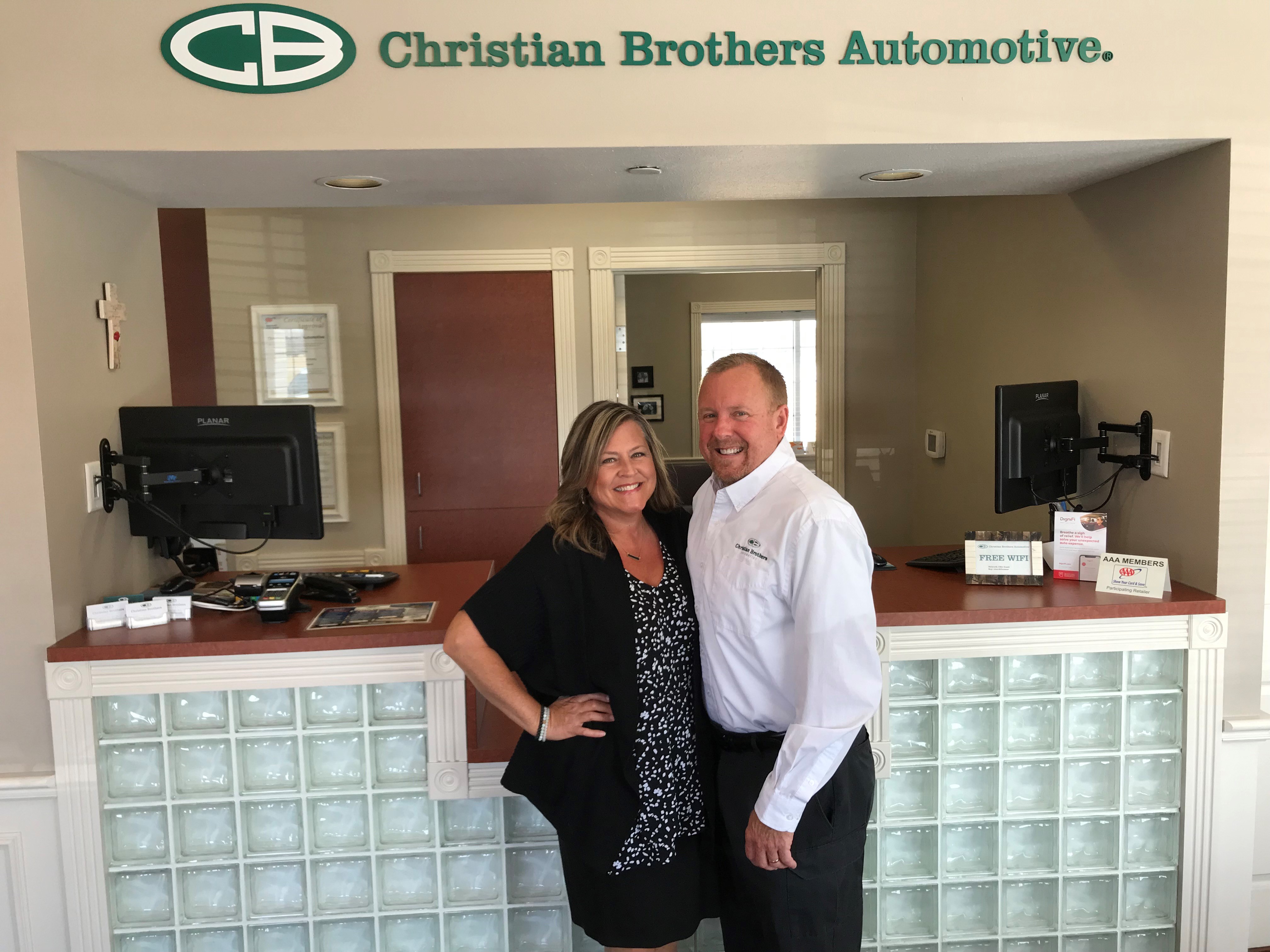 CBAC car in front of shop